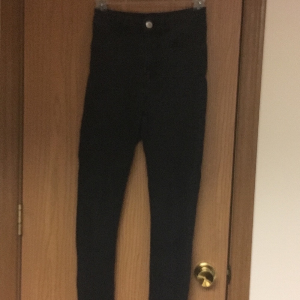 High waisted skinny black jeans